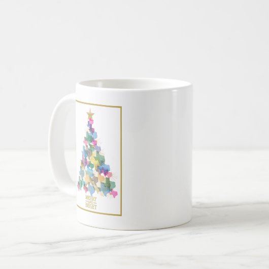 Rustikaler Texas Weihnachtsbaum Kaffeetasse (Vorderseite Links)