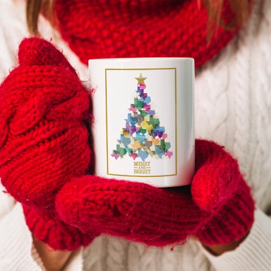 Rustikaler Texas Weihnachtsbaum Kaffeetasse