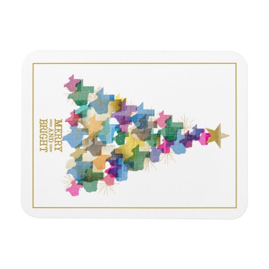 Rustikaler Texas Weihnachtsbaum Magnet (Horizontal)