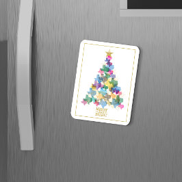 Rustikaler Texas Weihnachtsbaum Magnet