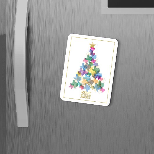 Rustikaler Texas Weihnachtsbaum Magnet