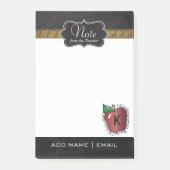 Rustikaler Text des Kindergarten-Grad-Lehrer-| DIY Post-it Klebezettel (Vorderseite)