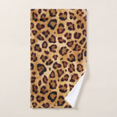 Rustikaler Textil-Leopard-Druckername Badhandtuch Set (Handtuch)