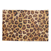 Rustikaler Textil-Leopard-Druckername Kissenbezug (Rückseite)
