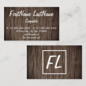 Rustikaler Tischler / Holzarbeiter-Visitenkarte Visitenkarte (Vorne/Hinten)