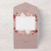 Rustikaler Tod von Herbstlauben Burgund Abendessen All In One Einladung (Außenbereich)