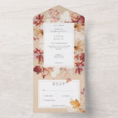 Rustikaler Tod von Herbstlauben Tan No Dinner All In One Einladung (Innen Boden)