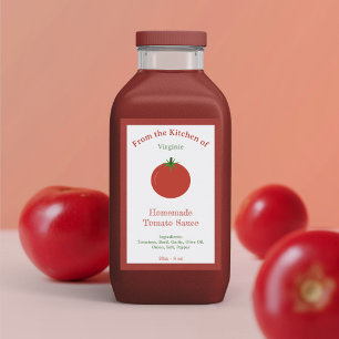 Rustikaler Tomato Sauce Flaschenetikett Weinetikett