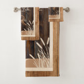 Rustikaler Tone Monogram Lake Badhandtuch Set (Insitu)