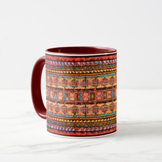 Rustikaler Tone-Tribal Tasse (Vorderseite Links)