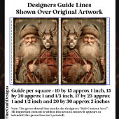 Rustikaler traditioneller Weihnachtsmann, Reindeer Seidenpapier