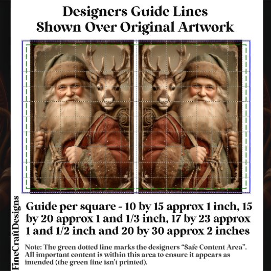 Rustikaler traditioneller Weihnachtsmann, Reindeer Seidenpapier