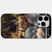 Rustikaler Traktor & Bergblick Case-Mate iPhone Hülle (Rückseite (Horizontal))