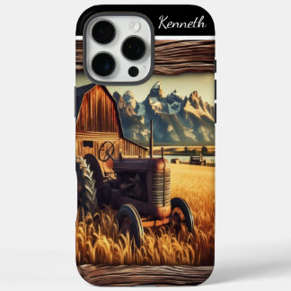 Rustikaler Traktor in den Bergen iPhone 16 Pro Max Hülle