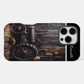 Rustikaler Traktor in einer Scheune iPhone Hülle (Rückseite (Horizontal))