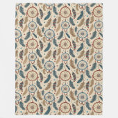 Rustikaler Traumfänger der indigenen Artistik Fleecedecke (Vorderseite)