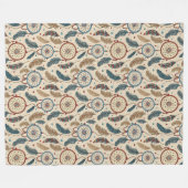 Rustikaler Traumfänger der indigenen Artistik Fleecedecke (Vorderseite (Horizontal))