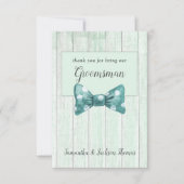 Rustikaler Trauzeuge Danke Karte (Vorderseite)