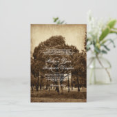 Rustikaler Tree Not leidende Einladungen zur Hochz (Stehend Vorderseite)