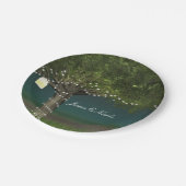 Rustikaler Tree & String Lights Hochzeiten Teller (Schrägansicht)