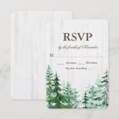 Rustikaler Tree Wedding RSVP Karte (Vorne/Hinten)