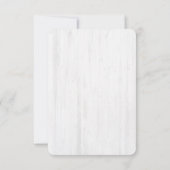 Rustikaler Tree Wedding RSVP Karte (Rückseite)