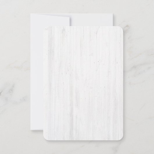 Rustikaler Tree Wedding RSVP Karte (Rückseite)