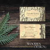 Rustikaler Treppenbarsch Leichtholzkörner Oval Gol Visitenkarte