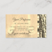 Rustikaler Treppenbarsch Leichtholzkörner Oval Gol Visitenkarte (Rückseite)