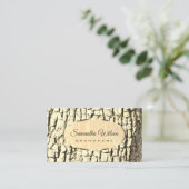 Rustikaler Treppenbarsch Leichtholzkörner Oval Gol Visitenkarte (Stehend Vorderseite)