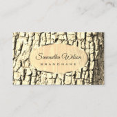 Rustikaler Treppenbarsch Leichtholzkörner Oval Gol Visitenkarte (Vorderseite)