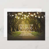 Rustikaler Treppenpfad Save the Date Ankündigungspostkarte (Vorne/Hinten)