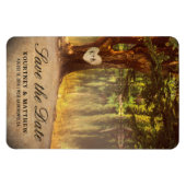 Rustikaler Treppensee Save the Date Magnet (Horizontal)