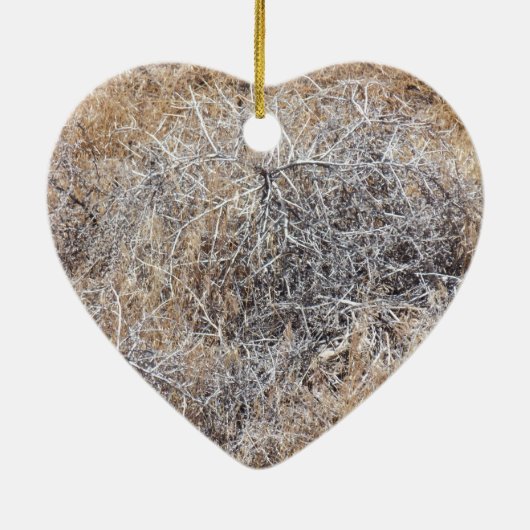 Rustikaler trockener Tumbleweed Keramik Ornament (Hinten)