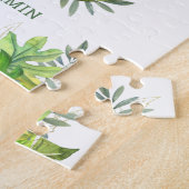 Rustikaler tropischer Dschungel-Safari süßer Giraf Puzzle (Seite)