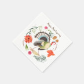 Rustikaler Türkei-Erntedank Serviette (Ecke)