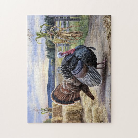 Rustikaler türkischer Bauernhof Malerei Erntedank  Puzzle (Vertikal)