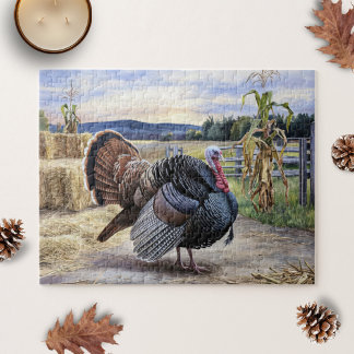 Rustikaler türkischer Bauernhof Malerei Erntedank Puzzle