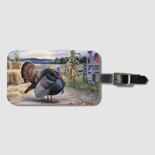 Rustikaler türkischer Erntedank Kunst Gepäckanhänger (Vorderseite (Horizontal))