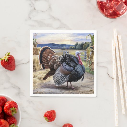 Rustikaler türkischer Erntedank Serviette (Beispiel)