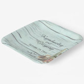 Rustikaler türkisfarbener Western Boost Hat Pappteller (Gewinkelt)