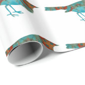 Rustikaler Türkisvogel Geschenkpapier (Rolleneckpunkt)