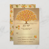 Rustikaler UAWG mit bunten Lichtern RSVP Karte (Vorne/Hinten)