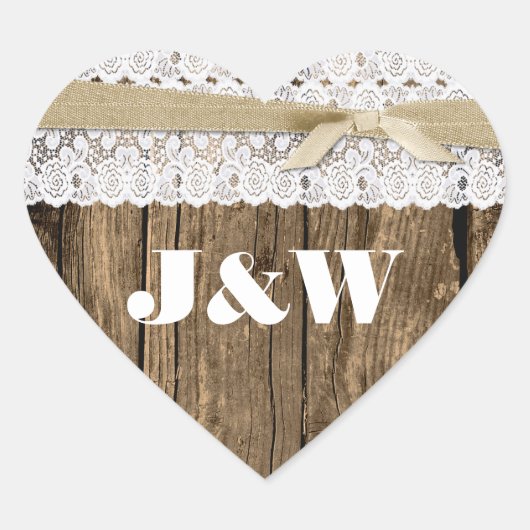 Rustikaler Umschlag Aufkleber für Hochzeiten und H (Vorderseite)