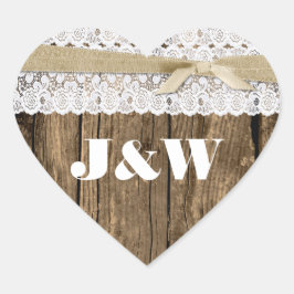 Rustikaler Umschlag Aufkleber für Hochzeiten und H