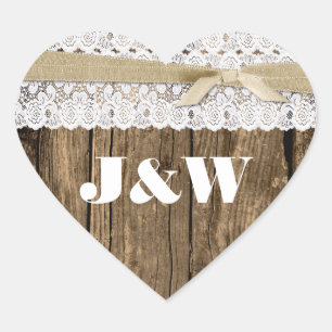 Rustikaler Umschlag Aufkleber für Hochzeiten und H