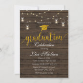 Rustikaler und holzreicher Abschluss Einladung (Vorderseite)