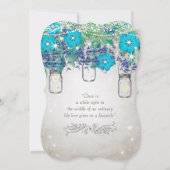 Rustikaler und romantischer Mason Jar unter den St Einladung (Rückseite)