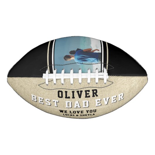 Rustikaler und schwarzer bester Vater je Vatertag Football (Vorderseite)