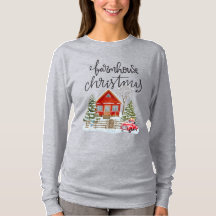 Rustikaler Urlaub Bauernhof Weihnachten T - Shirt